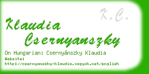 klaudia csernyanszky business card